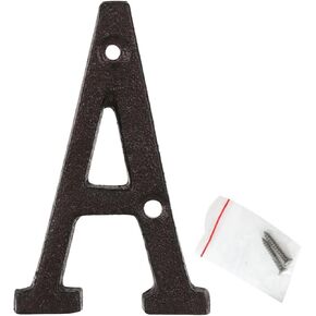 roslyong 3 Inch House Letter, Address Letter for Outdoor Signs, Cast Iron Metal Number, Vintage Solid Metal Mailbox Letter Number, Black Home Letter A in Saudi Arabia