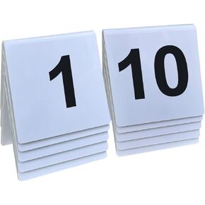 Table Number 1-25 Tents Style Acrylic Table Numbers Cards Signs For Wedding Reception Restaurants Cafes