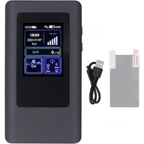 5G Mobile Hotspot, 5G Portable Mobile Hotspot for Travel, with 2.4 Inch LCD Screen, WiFi6 Nano SIM Card Slot Up to 16 Simultaneous Connection,4000mAh