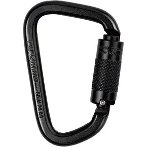 Explorer CE Certified 50kN Screwgate Locking Carabiner in Size 4.33 x 2.68 inch, Heavy-Duty Carabiners for Climbing, Mountaineering, and Rappelling, Alloy Steel, Midnight Black,1 Pack