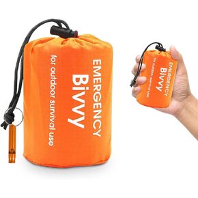 Emergency Sleeping Bag, Survival Sleeping Bag, Survival Bivouac Bag, First Aid Rescue Blankets, Waterproof Emergency Blanket, Warm Tube Tent, Ultralight, Heat Repellent, Cold Protection, Rescue Tent