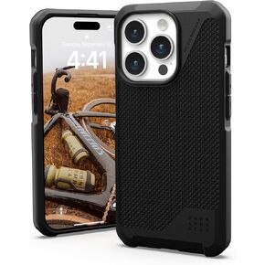 URBAN ARMOR GEAR UAG [Updated Ver] Compatible with iPhone 15 Pro Case 6.1" Metropolis LT Kevlar Olive Built-in Magnet Compatible with MagSafe Charging Rugged Military Grade Dropproof Protective Cover