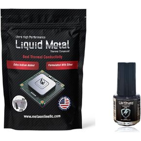 Liquid Metal Thermal Paste(5 Gram) 130WmK + Liquid Metal Shield (5ml) Bundle - for PS5, PC, CPU, GPU, Laptop