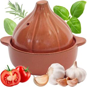 45-Second Ceramic Microwave Egg Maker, Fast Omelet Maker, Garlic Roaster for Delicious Breakfast, Garlic Keeper with Lid, Garlic Cooker, Garlic Baker, Egg on a Bagel Maker Pot