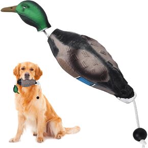Duck Training Dummy with Leash & Whistle, Durable Dog Retriever Training Dummy for Waterfowl Retrieval, Dog Hunting Training Toys for Hunting Dogs, Dog Training Bumpers