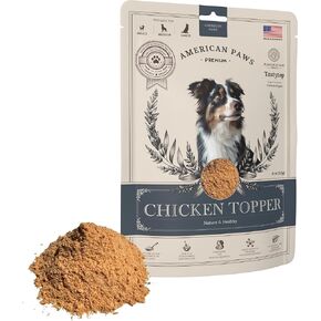 American Paws All-Natural High Protein Chicken Topper for Dogs - Pure Chicken Breast, Flavor Enhancer, 4oz, Sourced and Made in USA