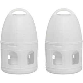 Fenteer 2X Bird Water Drinker, Parakeet Dove Parrot Duck Pigeon Water Dispenser Automatic Feeder, Large Capacity Waterer with Hanging Handle.