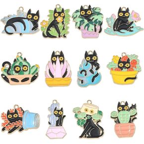 DanLingJewelry 16Pcs 8 Styles Enamel Dog Charms Cute Dog Head Charms Animal Pet Puppy Pendants for DIY Necklace Jewelry Making