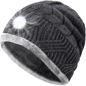 HIGHEVER LED Beanie Hat with Light: Christmas Stocking Stuffers for Men Adult Winter Gift