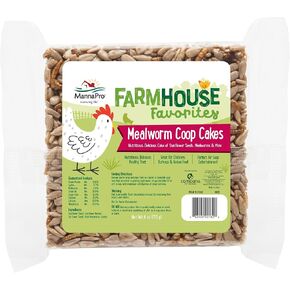 Manna Pro Farmhouse Favorites – Coop Cakes for Poultry – Mixed Flock Poultry Treat – Chicken Treat Cake – Made with Sunflower & Mealworms – 3 Cakes