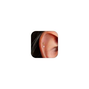 Threadless Flat Back Earrings for Women Hidden Helix Threadless Earring Helix Piercing Jewelry Cartilage Earring for Multiple Piercing Small Flatback Stud Earrings