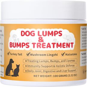 Dog Lumps & Bumps Supplement – Turkey Tail Mushroom Powder for Dogs Lipomas, Immune Support & Energy Boost, 3.52 oz