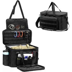 Tactical Gun Range Bag,Patrol Bag and Pollicy Bag for Law Enforcement Military Duty with Removable Dividers MOLLE System and Multiple Pockets