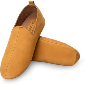 La Leche, Traditional Babouche Slippers for Men, Indoor Slippers, Full Grain Leather, Handmade