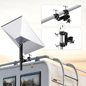 Gen 3 Starlink Mount for RV Ladder & Roof Rack, Compatible with Starlink Gen3, Adjustable Starlink Gen 3 Mount with Pipe Adapter for Pole/Roof/RV/Camper/Railing Use