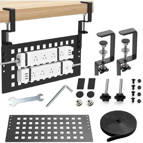 Cord Management Under Desk Cable Management No Drill, Cord Organizer for Desk Saving Space for Wire Organizer, no Damage to Under Desk Cable Management for Home Office.