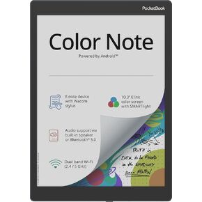 PocketBook Color Note | 10.3" Color E Ink Kaleido 3 Screen | Handwriting & Stylus | Easy Note Sharing | SMARTlight & ComfortGaze | Android 12 OS | Built-in Speaker & Bluetooth | Text-to-Speech