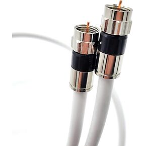 10FT RG6 Coaxial Cable with Connector, Coax Cable Black | Made in USA Coax Cord Extender for High Speed Internet, TV Antenna, Cable TV, Satellite, Modem, MOCA, HDTV, Coupler Included in Saudi Arabia