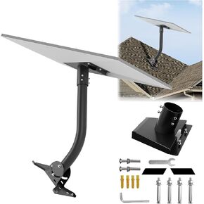 Adjustable Starlink Gen 3 Mount,Compatible with Gen3 Starlink,Starlink Mounting Kit,Starlink Wall Mount,Includes Pipe+Pipe Adapter for Wall Mount/Roof Mount,Starlink Gen 3 Roof Mount