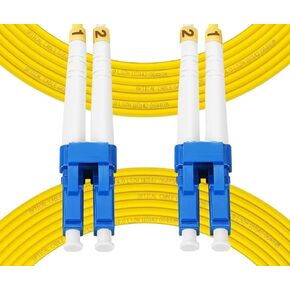 Fibergaga-1M(3ft) OS2 LC/UPC إلى LC/UPC كابل تصحيح الألياف دوبلكس متعدد الأوضاع خيار الطول: 0.2M(7 بوصة) -10M(33ft) 9/125μm 2.0 مم كابل ألياف ضوئية بقطر كابل، OS1/OS2 متوافق - 5 عبوات in Saudi Arabia