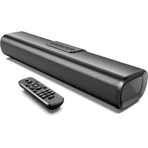 Sound Bar for TV, 50Watts-16 Inches Small Bluetooth Sound Bar with HDMI(ARC), Optical, AUX and USB Inputs, Wall Mountable TV Soundbar with Remote Control and Surround Sound for PC, Gaming