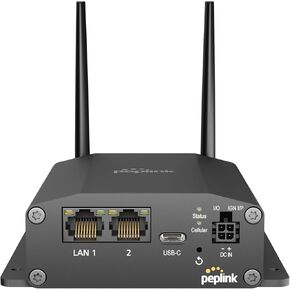 Peplink MAX Adapter LTE Cellular Modem | Rugged, Mobile, Durable 150MBps LTE Modem with SIM Card Slots and eSIM | Add Reliable LTE Cellular failover to Your Network | Ethernet, USB-C Connections