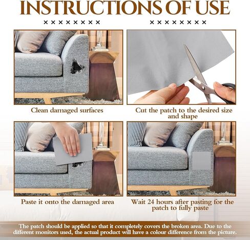 شريط إصلاح القماش 15.7 × 79 بوصة، رقعة إصلاح النسيج ذاتية اللصق، مقاومة للماء في الهواء الطلق، رقعة كبيرة ذاتية الصنع لأغطية القوارب، والمظلات، والأرائك، وكراسي صالة الأثاث، والمظلات in Kuwait