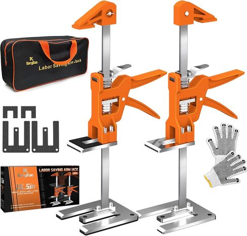 2 Pack Cabinet Jacks, 3rd Hand Support System with 360 LBS Capacity, Adjustable 0 to 23.6 inches for Multifunctional Furniture Lifter Jacks for Wall Tile Height Adjuster Handheld Tool in Saudi Arabia
