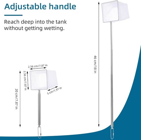 Aquarium Fish Net with Extendable Handle, 2.5" Tiny Fish Tank Net, Small Soft Fine Fishing Mesh Telescopic Aquarium Skimmer Nets Cleaning Tanks Aquarium Accessories for Tank Pond Creek in Saudi Arabia
