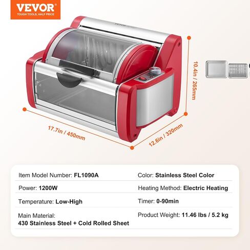 VEVOR Shawarma Grill Machine, 13 lbs Capacity, Chicken Shawarma Cooker Machine with 2 Burners, Gas Vertical Broiler Gyro Rotisserie Oven Doner Kebab Machine, for Home Restaurant Kitchen Parties in Saudi Arabia