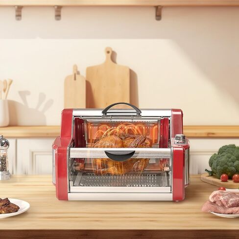 VEVOR Shawarma Grill Machine, 13 lbs Capacity, Chicken Shawarma Cooker Machine with 2 Burners, Gas Vertical Broiler Gyro Rotisserie Oven Doner Kebab Machine, for Home Restaurant Kitchen Parties in Saudi Arabia
