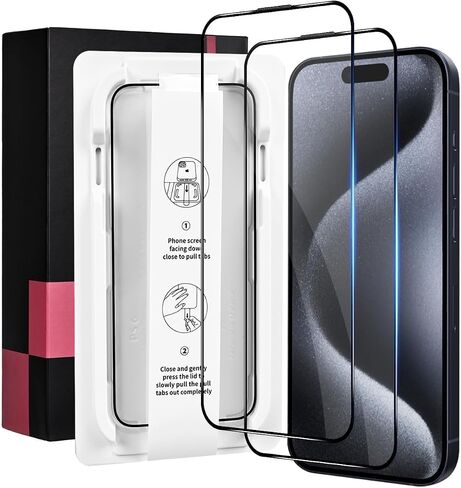 Screen Protector for IPhone 16 Pro, Bubble and Dust Free iPhone HD Tempered Glass, Durable and Drop-Proof with 9H Hardness Easy Installation Exclusively compatible with Apple 16 Pro 6.3Inch 2024 in Saudi Arabia