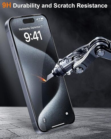 Screen Protector for IPhone 16 Pro, Bubble and Dust Free iPhone HD Tempered Glass, Durable and Drop-Proof with 9H Hardness Easy Installation Exclusively compatible with Apple 16 Pro 6.3Inch 2024 in Saudi Arabia