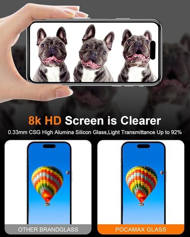 واقي شاشة لهاتف IPhone 16 Pro، زجاج مقسى عالي الدقة خالٍ من الفقاعات والغبار، متين ومقاوم للسقوط مع صلابة 9H، سهل التركيب متوافق حصريًا مع Apple 16 Pro 6.3Inch 2024 in Saudi Arabia