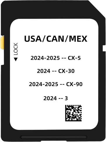 Latest Navigation SD Card Compatible with 2024-2025 CX-5 CX-90/2024 CX-30 and 3, Update Connect System GPS Maps for USA/CAN/MEX in Saudi Arabia