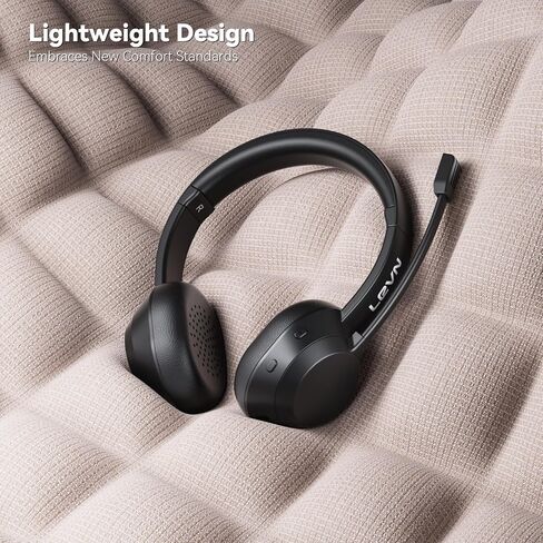 LEVN Wireless Headset, Wireless Headset for Work(Noise Cancelling), 60 Hours Woktime & Mute Button, Wireless Headset with Mic for Work from Office/Call Center/PC/Computer/Teams/Laptop in Kuwait