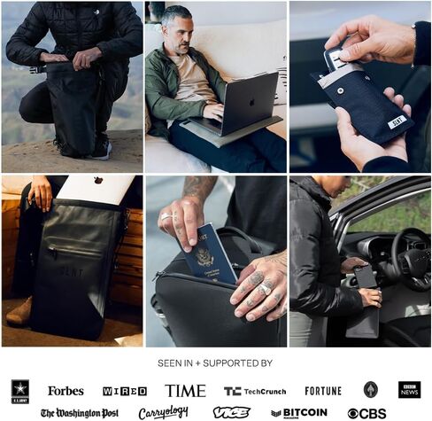 Silent Pocket SLNT Faraday Bag Smartphone Sleeve Weatherproof Nylon, Signal Blocking Device Shielding for iPhone, Samsung Galaxy, Most Phones - Privacy & Anti-Hacking (Black, Medium Plus) in Saudi Arabia