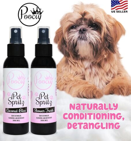 Deodorizing Pet Spray, Coconut Bliss, Premium Dog Grooming Finishing Spritz Cologne & Perfume, Coat Detangler, Conditioner, Glossifier, and Refresher - Cruelty-Free Natural Ingredients in Saudi Arabia