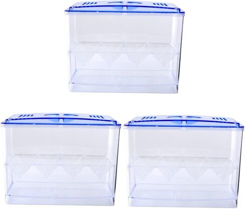 3 Pcs Small Fish Hatching Isolation Box Floating Breeding Box for Betta Fish and Baby Fish Freestanding Incubator with Fine Mesh for Fish Tank Use in Saudi Arabia