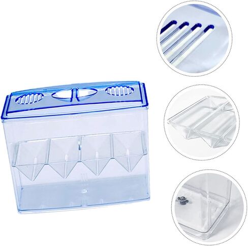 3 Pcs Small Fish Hatching Isolation Box Floating Breeding Box for Betta Fish and Baby Fish Freestanding Incubator with Fine Mesh for Fish Tank Use in Saudi Arabia