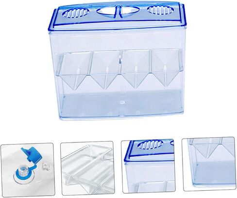 3 Pcs Small Fish Hatching Isolation Box Floating Breeding Box for Betta Fish and Baby Fish Freestanding Incubator with Fine Mesh for Fish Tank Use in Saudi Arabia