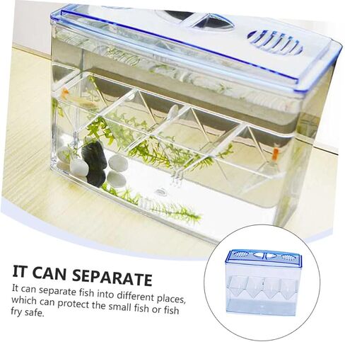 3 Pcs Small Fish Hatching Isolation Box Floating Breeding Box for Betta Fish and Baby Fish Freestanding Incubator with Fine Mesh for Fish Tank Use in Saudi Arabia