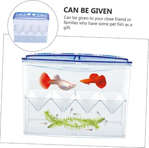 3 Pcs Small Fish Hatching Isolation Box Floating Breeding Box for Betta Fish and Baby Fish Freestanding Incubator with Fine Mesh for Fish Tank Use in Saudi Arabia