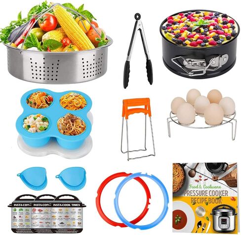 3 Qt Accessories Set for Instant Pot, Compatible with InstaPot Accessories 3 Quart Only, Mini Accessory Including Sealing Ring Steamer Basket Springform Pan Egg Rack Trivet in Saudi Arabia