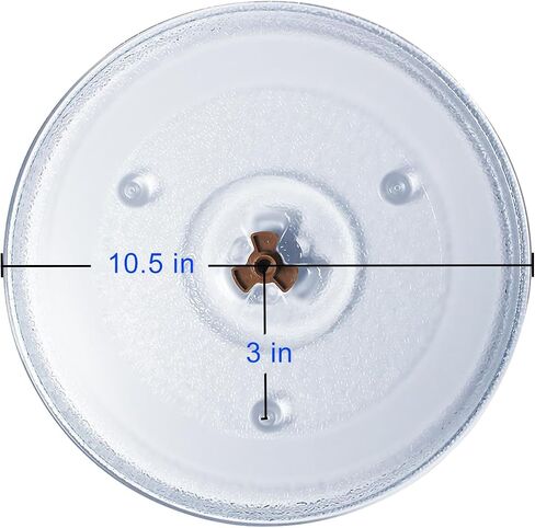 Replacement Microwave Glass Plate - OEM Quality Microwave Turntable Plate, 12" Microwave Plate Replacement, 12 inch Microwave Glass Turntable for Panasonic, LG, Whirlpool by MangoPark in Saudi Arabia