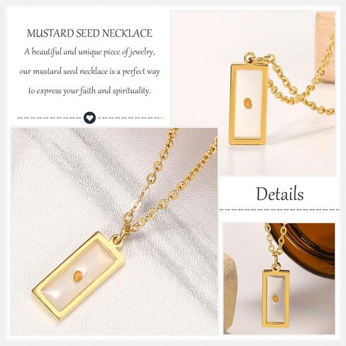 Mustard Seed Necklace Christian Jewelry for Women Mustard Seed Jewelry for Girls Encouragement gift Mountain Seed Necklace Gift for Christian Religious Necklace in Saudi Arabia