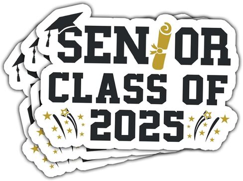 3 Pcs Class of 2025 Stickers, Class of 2025 Decorations, Graduation 2025, 2025 Senior- Stickers for Laptop Water Bottle Phone Car Window Helmet Vinyl Stickers 3 Inches in Saudi Arabia