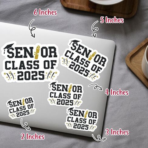 3 Pcs Class of 2025 Stickers, Class of 2025 Decorations, Graduation 2025, 2025 Senior- Stickers for Laptop Water Bottle Phone Car Window Helmet Vinyl Stickers 3 Inches in Saudi Arabia