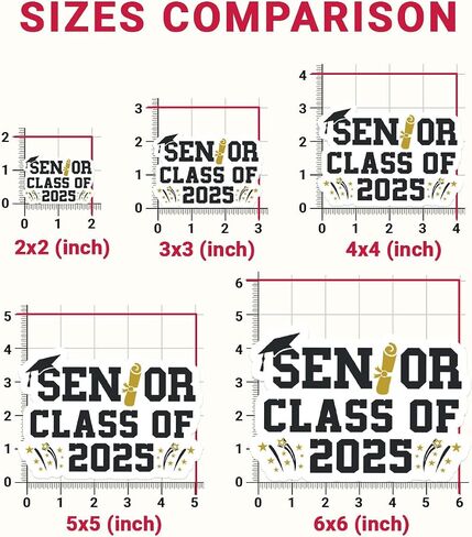 3 Pcs Class of 2025 Stickers, Class of 2025 Decorations, Graduation 2025, 2025 Senior- Stickers for Laptop Water Bottle Phone Car Window Helmet Vinyl Stickers 3 Inches in Saudi Arabia