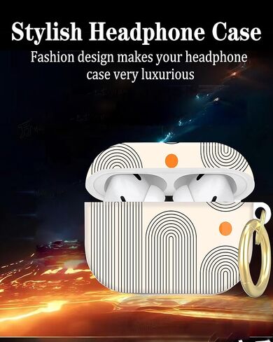 متوافق مع غطاء حافظة AirPod Pro الجيل الثاني/الأول مع سلسلة مفاتيح، حافظة سماعة رأس لاسلكية واقية كاملة مضادة للصدمات لجهاز Airpod Pro 2023/2022/2019 (كرة القدم) in Kuwait